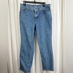 Lee Relaxed Fit Straight Leg Jeans Size 10 Petite Medium Wash Classic Denim